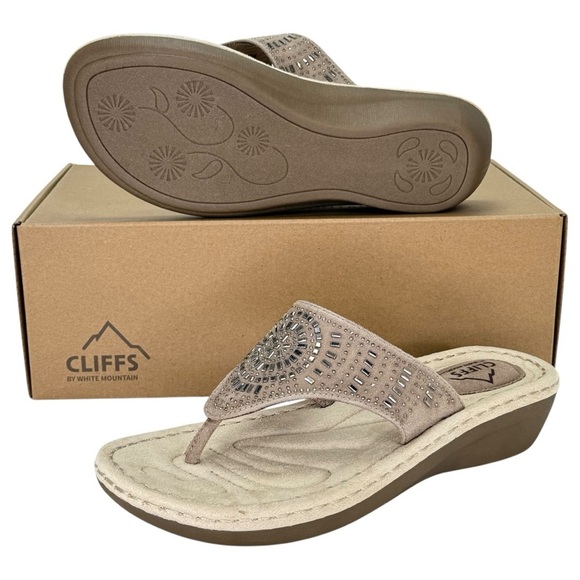 Cliffs by White Mountain Cienna Studded Womens Thong Sandals Size 7.5M - Picture 11 of 11